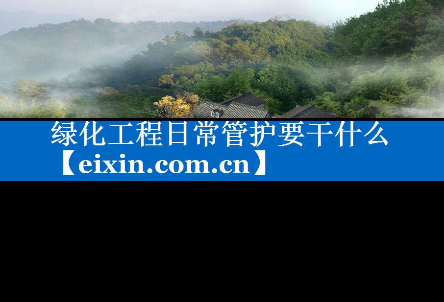 綠化工程日常管護(hù)要干什么