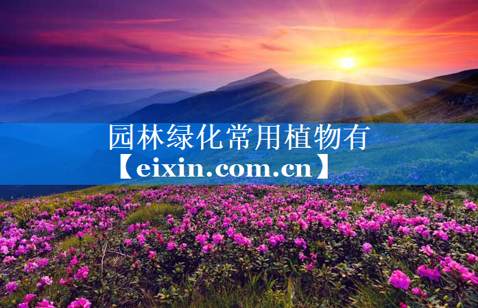 園林綠化常用植物有