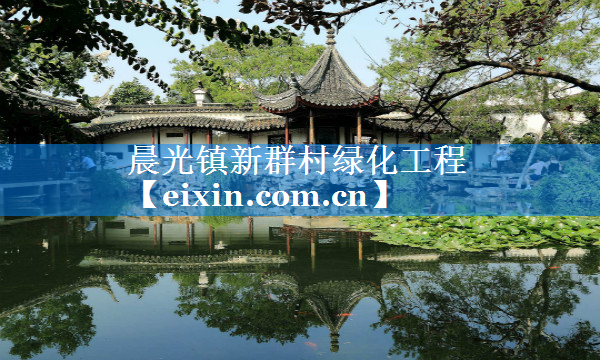 晨光鎮(zhèn)新群村綠化工程